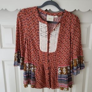 Boho Peasant Blouse from Anthropologie NWOT